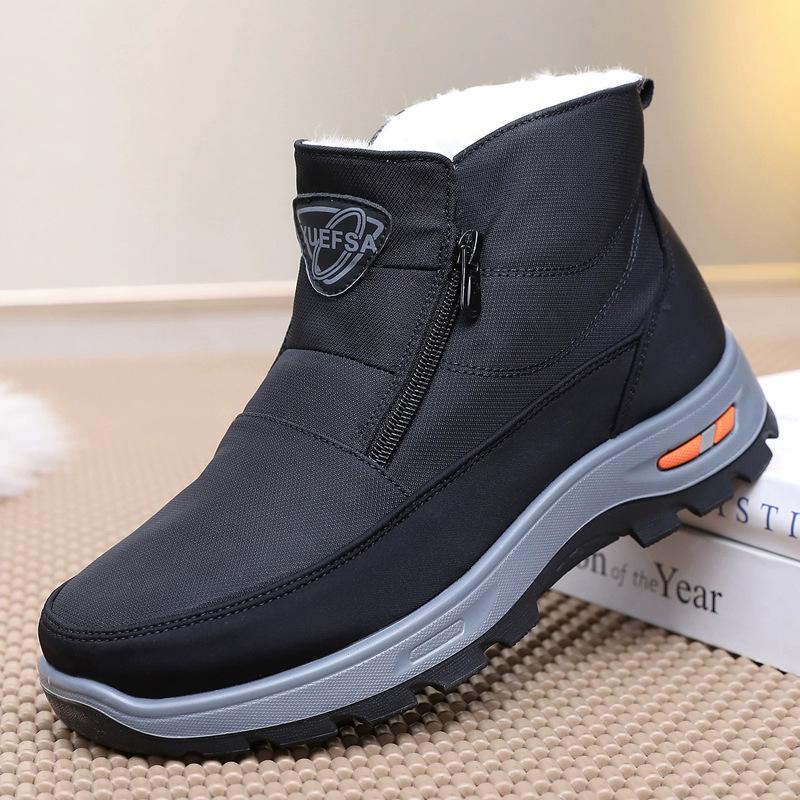 

Men s Thickened Wool Non-Slip Shoes - Soft, Warm Middle-Aged & Elderly Cotton Boots 40