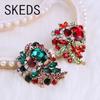 SKEDS Luxus Voller Kristall Übertriebene Blume Abzeichen Brosche Für Frauen Mädchen Mode Strass Funkelnd Boutique Dekoration Anstecknadel