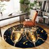 1PC champagne glasses Office Round Area Rug, Under Office Chairs Bedroom Living Room Home Decor, Carpet for Office -1110058