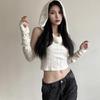 Women's Summer Sleeveless Hooded Crop Top: Sexy, Ripped, Cross-Border Wasteland Style