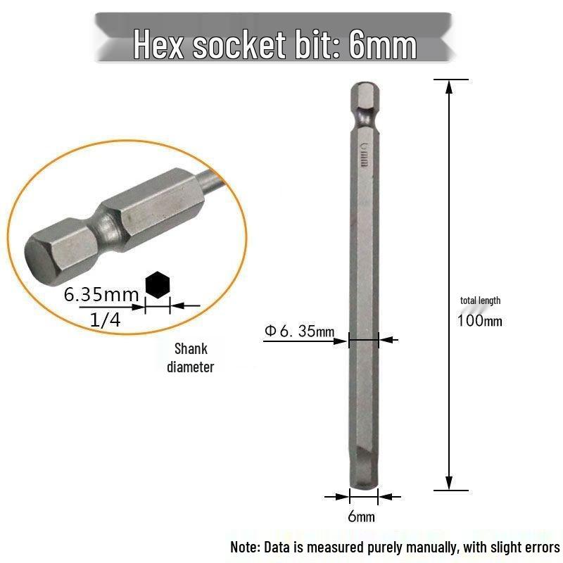 Hex Bit Set for Drills: Super Hard S2 Industrial Extended Screwdriver and Wrench Bits