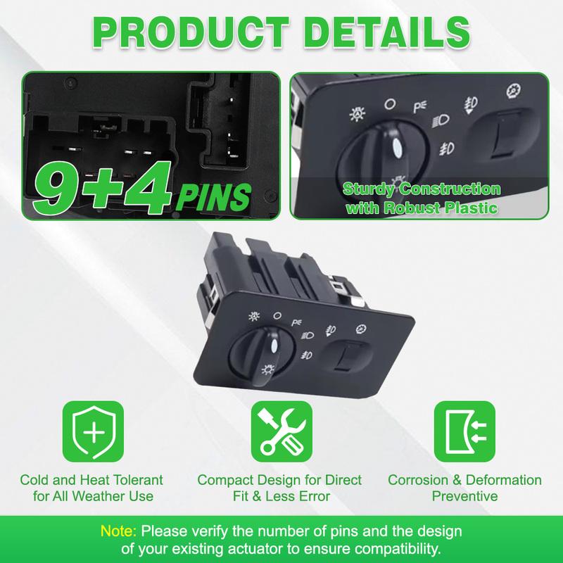With Fog Light and AUTO Function Headlight Switch for Ford F-250 Super Duty Lariat, XL, XLT 2002 1S3671 2C3Z11654DAA