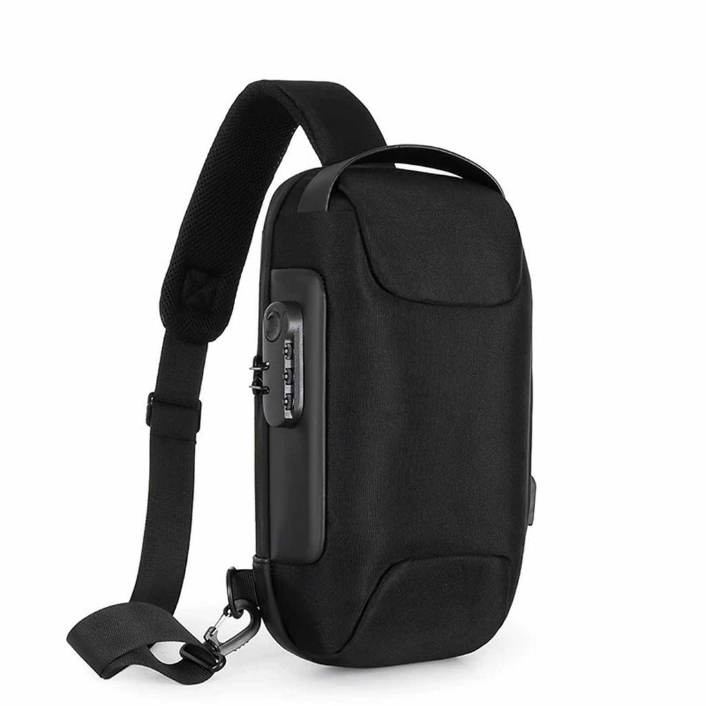Oxford Cloth Crossbody Bag – -Theft Messenger Backpack with Password Lock, Scratch-Proof Travel Shoulder Bag,Lightweight Sport Sling Bag