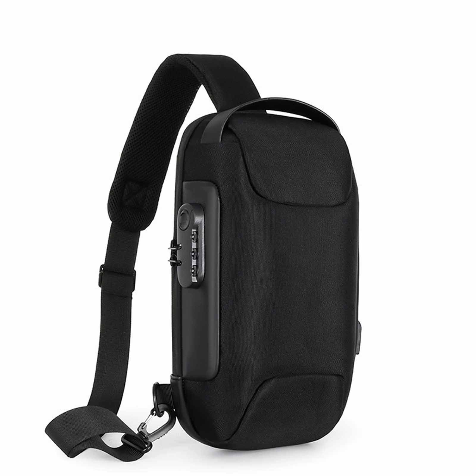 

Oxford Cloth Crossbody Bag – -Theft Messenger Backpack with Password Lock, Scratch-Proof Travel Shoulder Bag,Lightweight Sport Sling Bag One Size