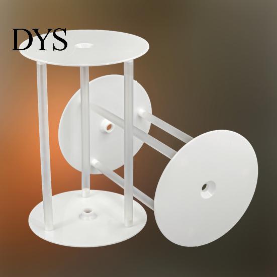 Cake Stand 1 Set Reusable Round Spacers Waterproof BPA Free Stacking Separator Plates 12 Rods 4 for Cakes of 4/6/8/10 Inches
