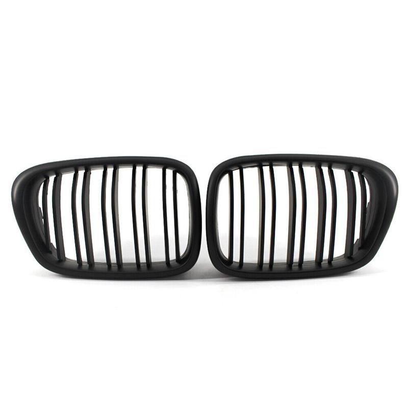 Für BMW 5er E39 525 528 530 535 1999-2003 Auto Kühlergrill Front Nieren Grill Doppellinie Silber Schwarz 51137005837 51137005838