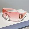 Future One Piece Y2K Rimless Sunglasses Women Retro Sun Glasses Mirror Punk Eyewear Vintage Steampunk Party Eyeglasses