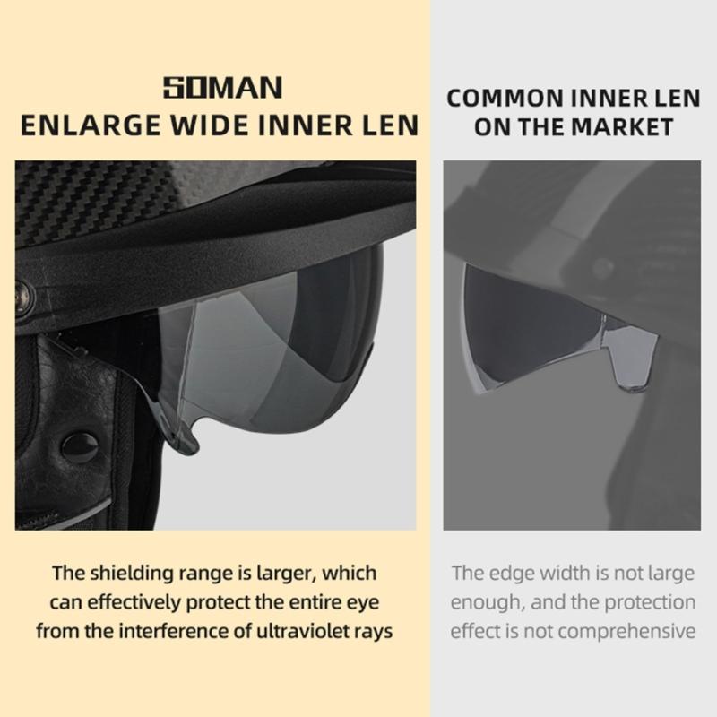 Vintage Open Face Motorbike Helmet Baseball Cap Half Helmet Retro-Men Women for Chopper-Cruiser Street Moped Scooter Cap