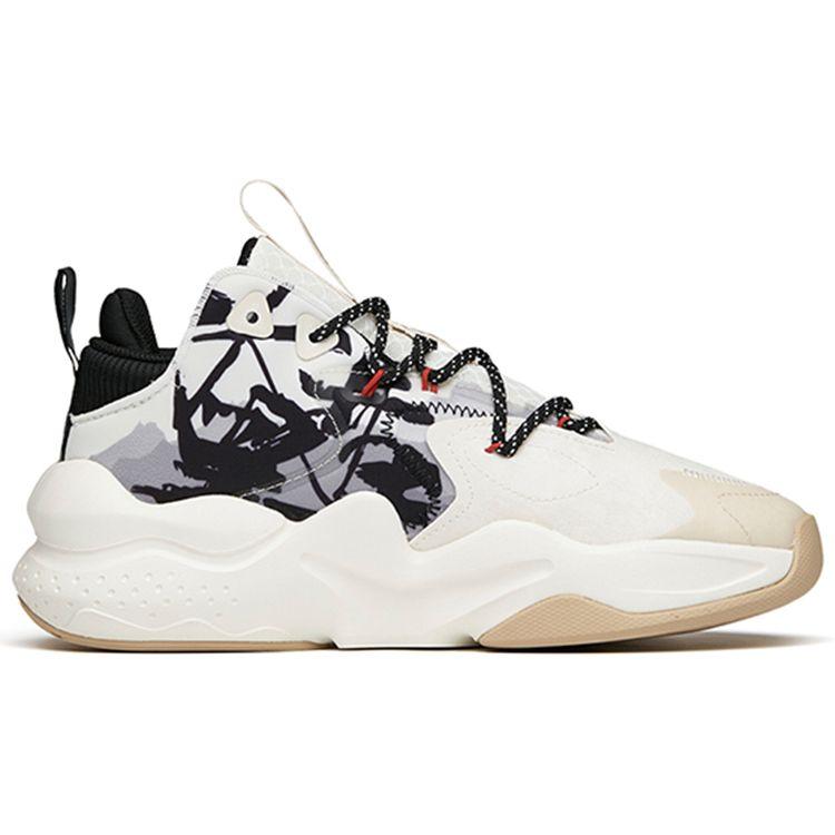 Anta Badass Weifeng 2 Low-Top Sneakers With Grip And Warmth Men Sneakers White Black Gray 112148080-7