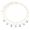 Ocean Vacation Wind Starfish Tail Waist Chain, Sexy Metal Chain Body Chain Waist Chain