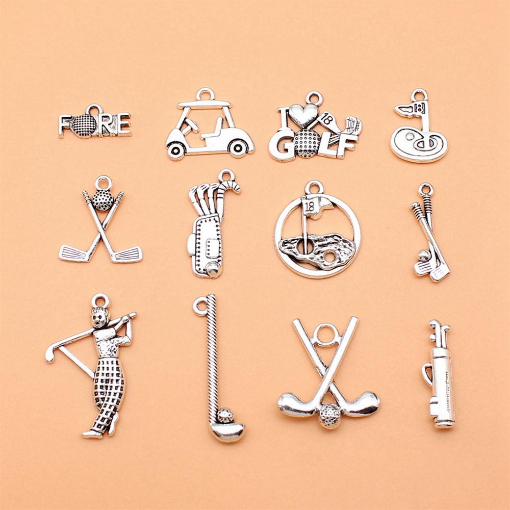 Soccer Football Charms School Pendants For Sports Themed Jewelry Making 1 Set