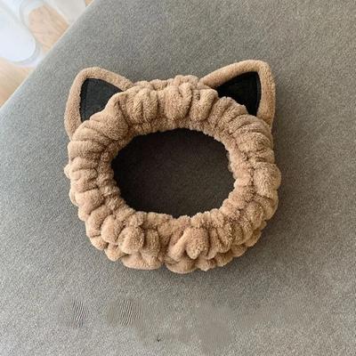 Faixa de Cabeça de Pelúcia Rosto Doce Lavagem de Rosto Maquiagem Três-dimensional Faixa de Cabeça de Pelúcia