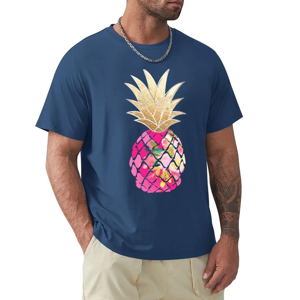 Aloha pineapple Hot Pink TShirt new edition quickdrying summer top Mens tshirt