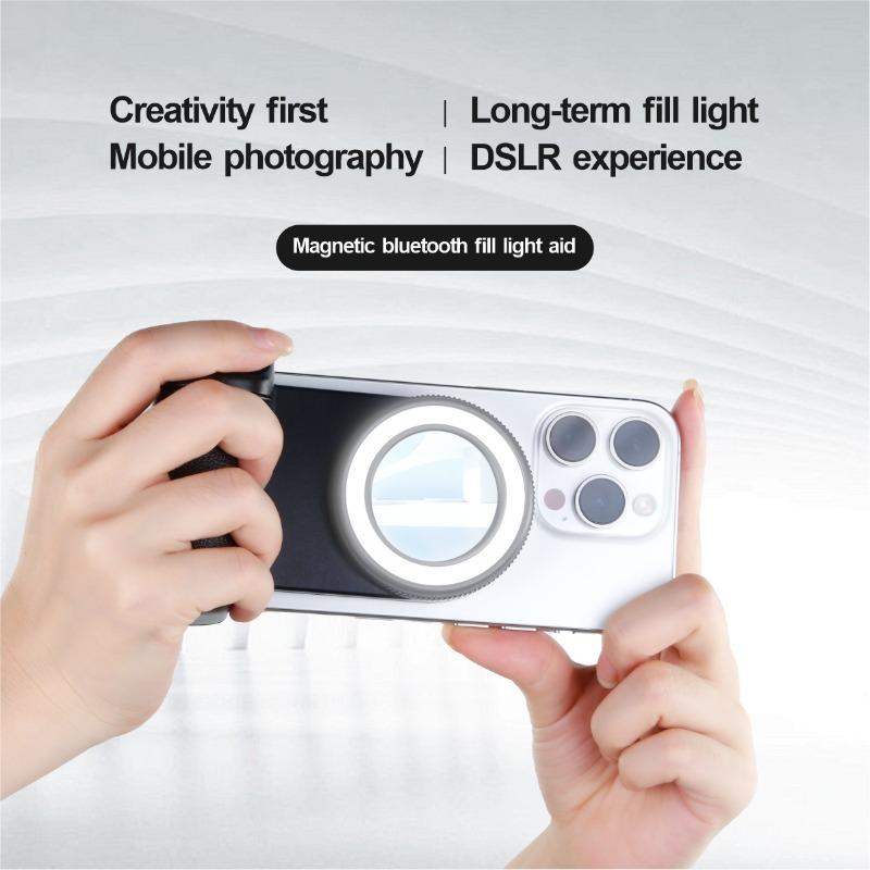 Phones Magsafe Magnetic Selfie Light,Bluetooth Remote Selfie, Magsafe Phones Photography Fill Light Set for All Mobile Phones