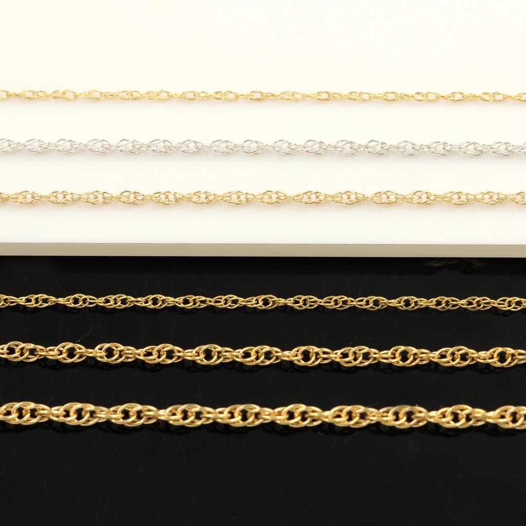 Fashion 14K Gold Filled Rope Chain Bulk Hot Sale for Woman Jewelry Making