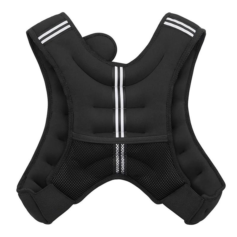 Adjustable Reflective Fitness Weighted Vest with Detachable Weights