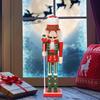 Nutcracker Christmas Ornaments Seasonal Pendants Wooden Nutcracker Figurine For Bedroom Living Room Fireplace Bookshelf Holiday