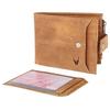 Leather Wallet for Men Ultra Strong Stitching Handcrafted Zip Wallet with 9 Card Slots  2 ID Slots (Tan Hunter