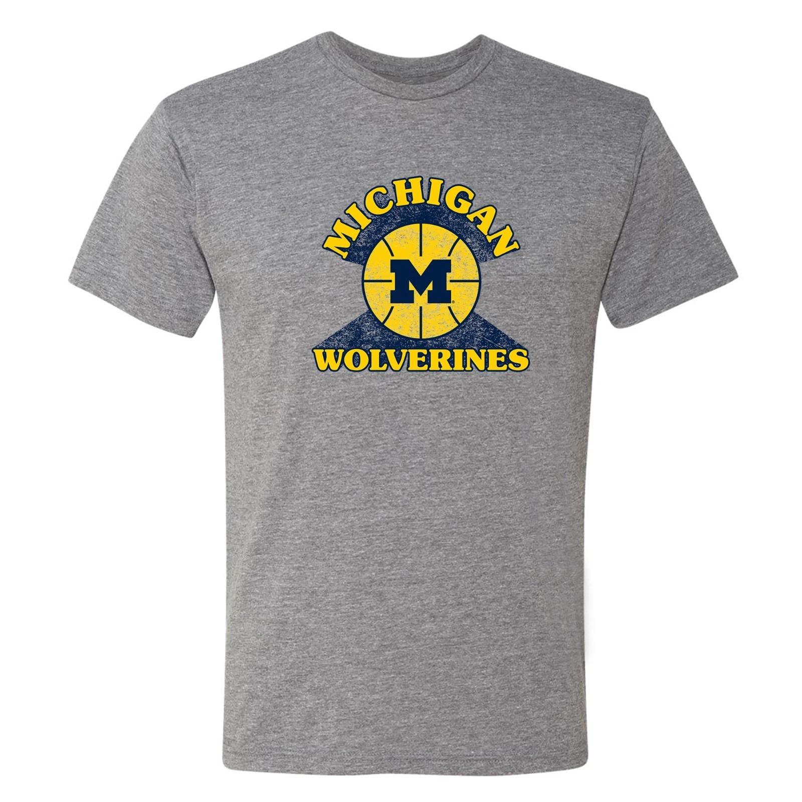 Michigan Basketball Shootout NLA Triblend T-Shirt - Premium Heather 2XL
