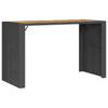 5 Piece Garden Bar Set without Cushions Black PE Rattan Acacia