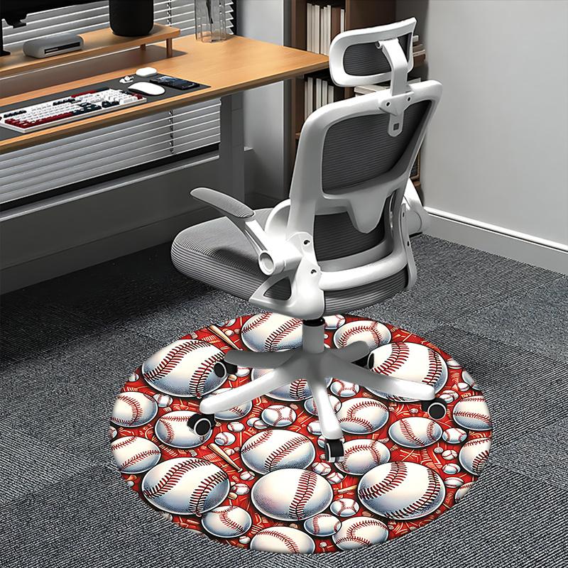 

Коврик под офисное кресло с тематикой бейсбола, Спортивный коврик для стола для домашнего офиса, Идея подарка с бейсбольной тематикой для мужчин и женщин, Защитный коврик для дивана для гостиной 80cm by 80cm