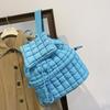 Women Backpack 18L Large Capacity Great Load Bearing Bubble Check Texture Outer Water Bottle