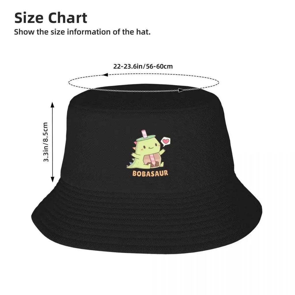 Cute Little Bobasaur Boba Dinosaur Bucket Hat Anime Dad Hat Hat Anime Woman Men's