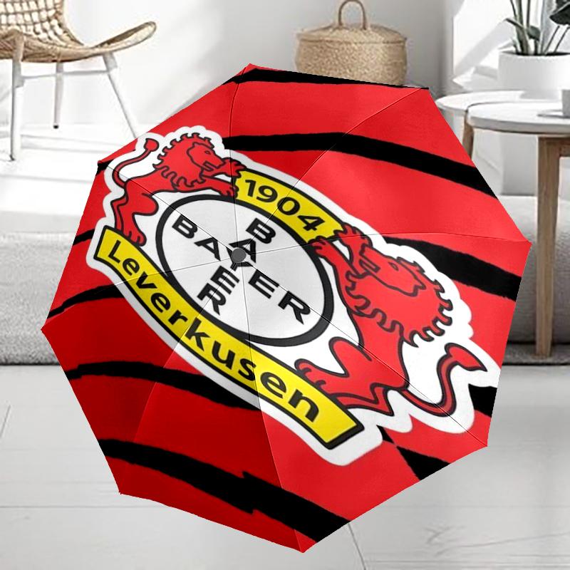Bayer Leverkusen Theme Automatic Umbrella, Lightweight & Portable, 8 Rib, Perfect for Outdoor Travel, Birthdays, Christmas, Gifts.