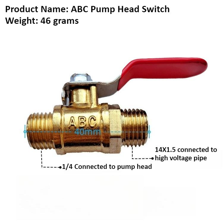 Copper 1/4 "ball Valve DN8 Agricultural Electric Spray Plunger Pump High-pressure Handle Pesticide Applicator Pump Head Switch