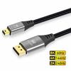 8K 60Hz MiniDP to DP Adapter Cable for Apple Laptops Connecting Monitors via Mini DP/Thunderbolt 2