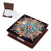 Wood Animals Gem Painting Memo Pad Holder Mosaic Kit Rhinestones Post It Dispenser Diamond Art Note Box with 160 Sheets of Paper