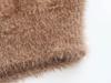 2025 Autumn Women's European & American Style Versatile Faux Mink Fur Striped Sleeve Loose Knit Cardigan