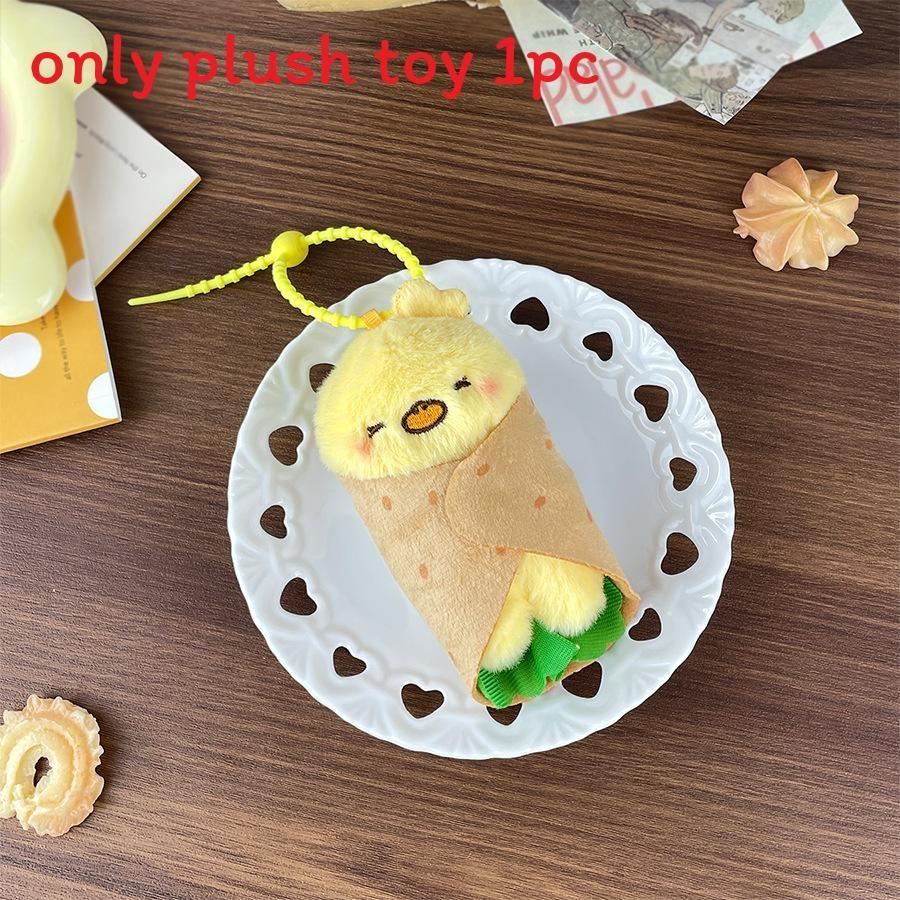 Plush Pancake Animal Toy Capybara Doll Keychain Backpack Pendant Holiday Gift