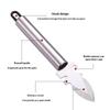 Ergonomic Design Stainless Steel Oyster Knife with Peeler for Kitchen Efficiency