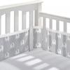 Breathable Mesh Crib Liner for Standard-Size Cribs (1 Panel 340x30 cm + 1 Panel 160x30 cm)