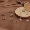Jewelry Exaggerated Snake Shape Flower Heart Geometric Ring Joint Ring Thirteen-piece Set
