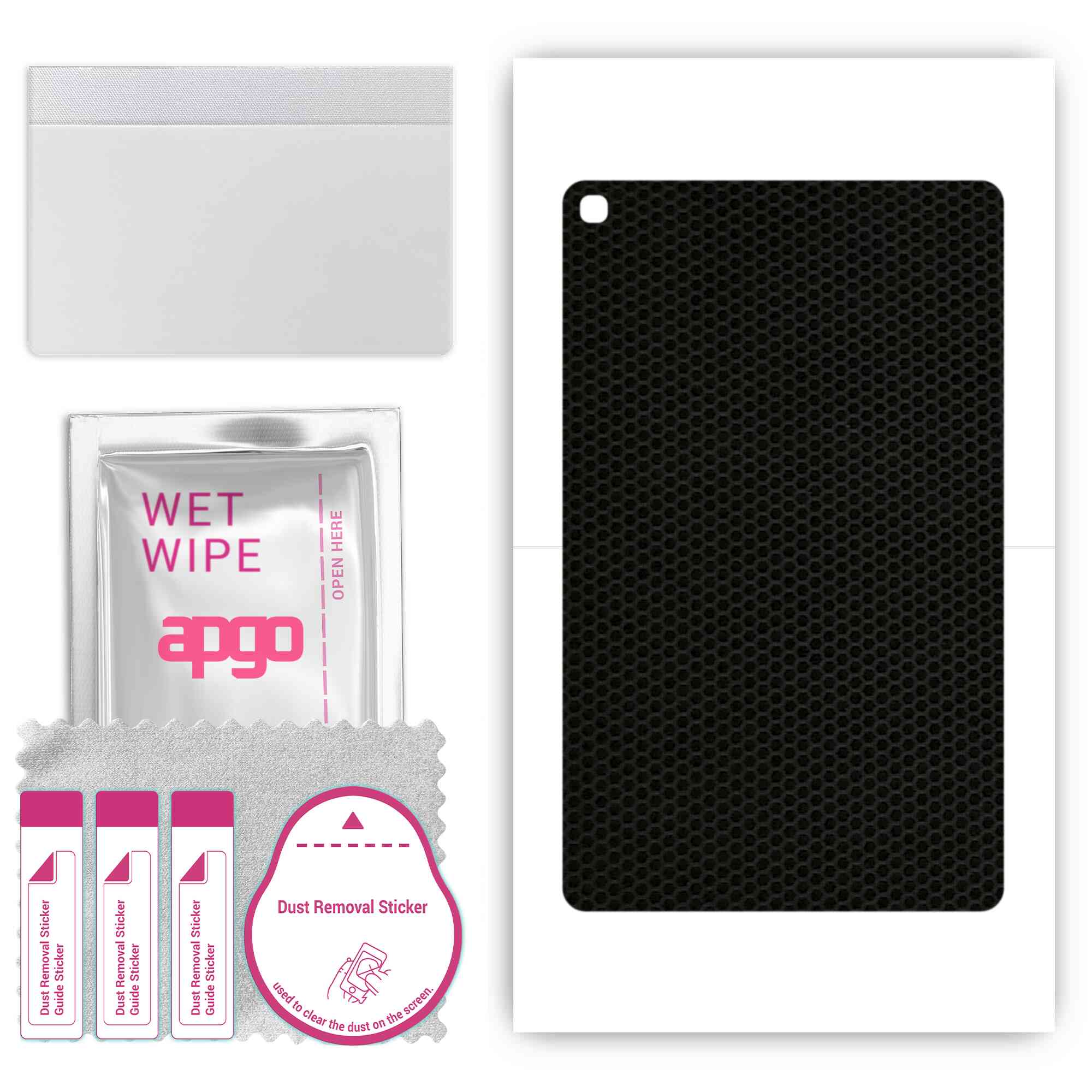 

apgo skin sticker film foil vinyl for the BACK compatible with Samsung Galaxy Tab S5e, scratch-resistant, easy to install - Matrix