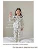 Girls' Autumn/Winter 2025 Fleece Pajama Set: Warm, Korean Style Bow Design for Small To Medium Children