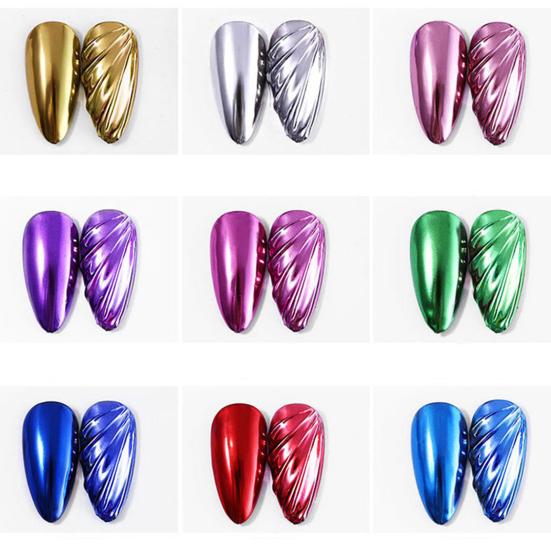 10G Mirror Effect Chrome Nail Powder Metallic Holographic Dip Nail Art Pigment Powder DIY Gel Acrylic Manicure Glitter Dust Decoration
