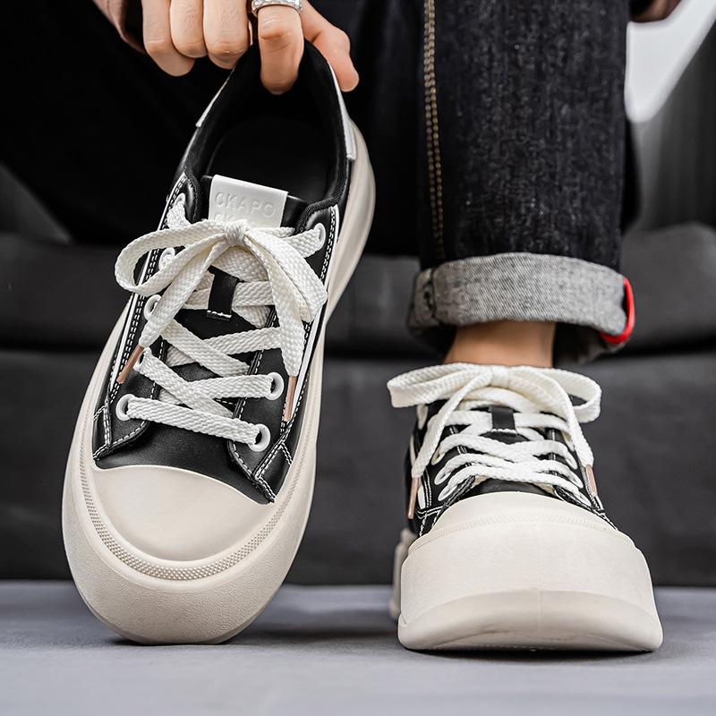 Thick Soled Board Shoes Men's 2026 Summer New Men's Sports Shoes Breathable, Versatile, Lightweight and Casual Trendy Shoes