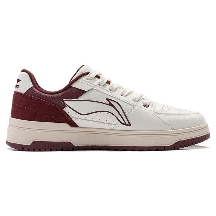 Li Ning Tian Ji 2.0 Comfortable Lightweight Non-Slip Low-Top Skate Shoes Men Skate Shoes White Red AGCT345-2