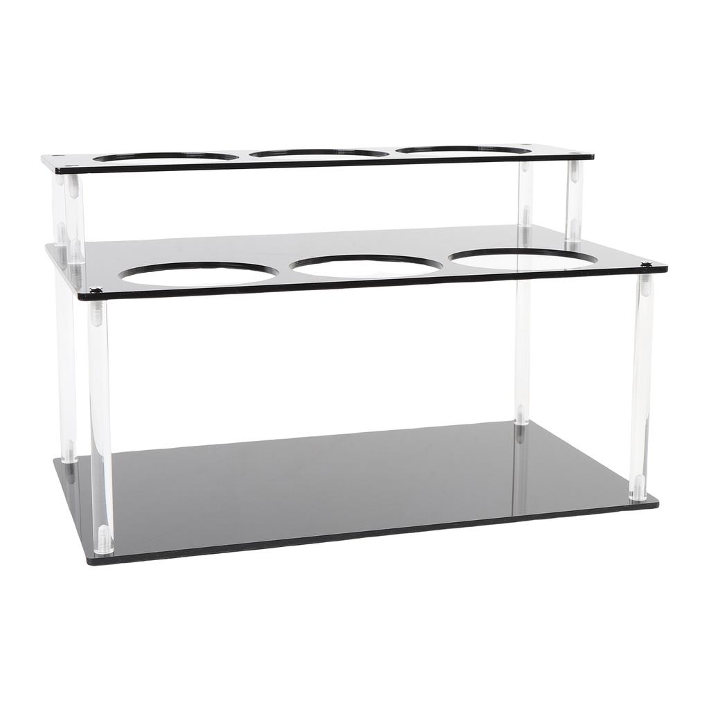 Syrup Bottle Holder Stand Acrylic 2 Tier Multifunctional Easy Assembly Syrup Holder Display Stand for Kitchen