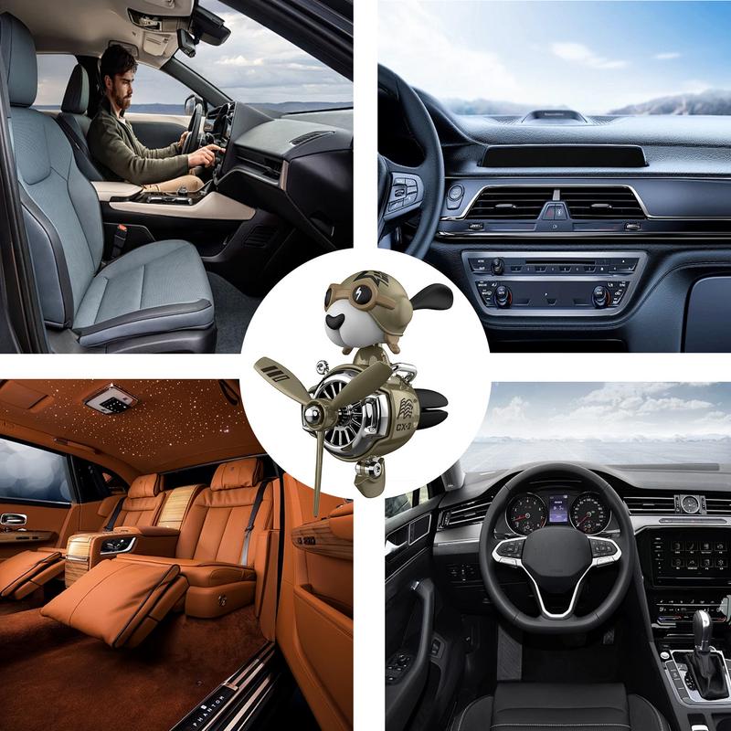 Car Air Vent Pilot Air Outlet Perfume Dog Pilot Decoration Creative Heads-shaking Propeller Air Outlet Vent Car Accessories