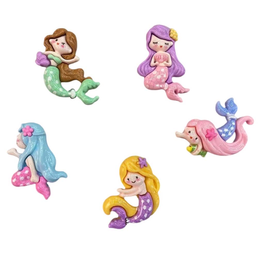 New Hot Sale Resin Mermaid Flatback Jewelry Decorations Girl Charms Fit Hair Clips Pendants Earring Making Accessoires