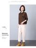 2024 Korean Style Petite Mom Casual Fashion Sweatshirt Two-Piece Set