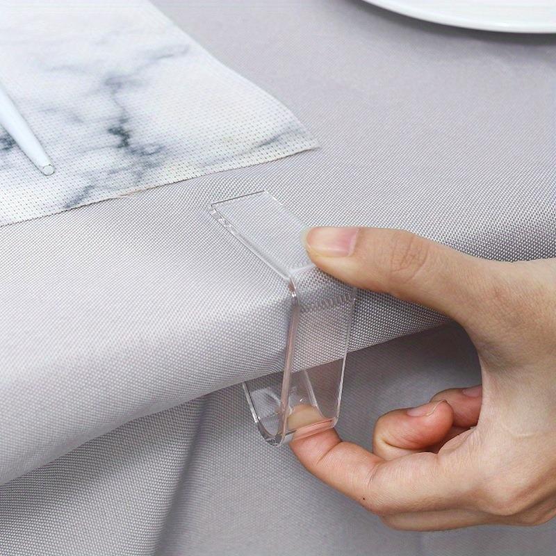 4pcs Tablecloth Fixing Clip–Transparent Tablecloth Clips,Anti-Slip&Anti-Wrinkle Holder for Home,Party&Outdoor Use – Secure Grip