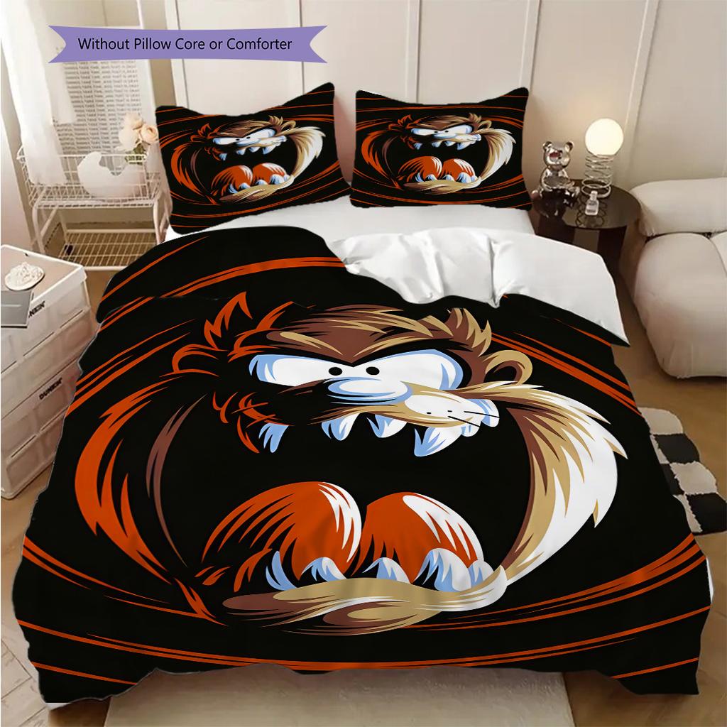 Madness Meets Mystery Tale Two Beasts Threepiece Set 1 Duvet Cover 2 Pillowcase Without Core Bedding Set Soft And Comfortable