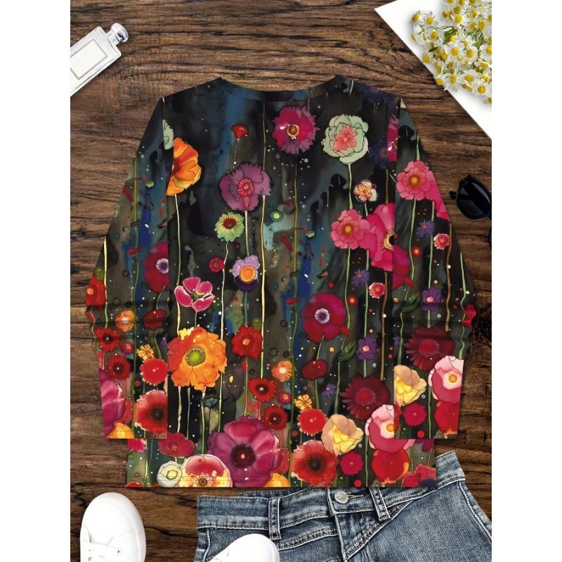 Fashionable and elegant vacation abstract painting tie-dye flowers and floral graphics all over the body