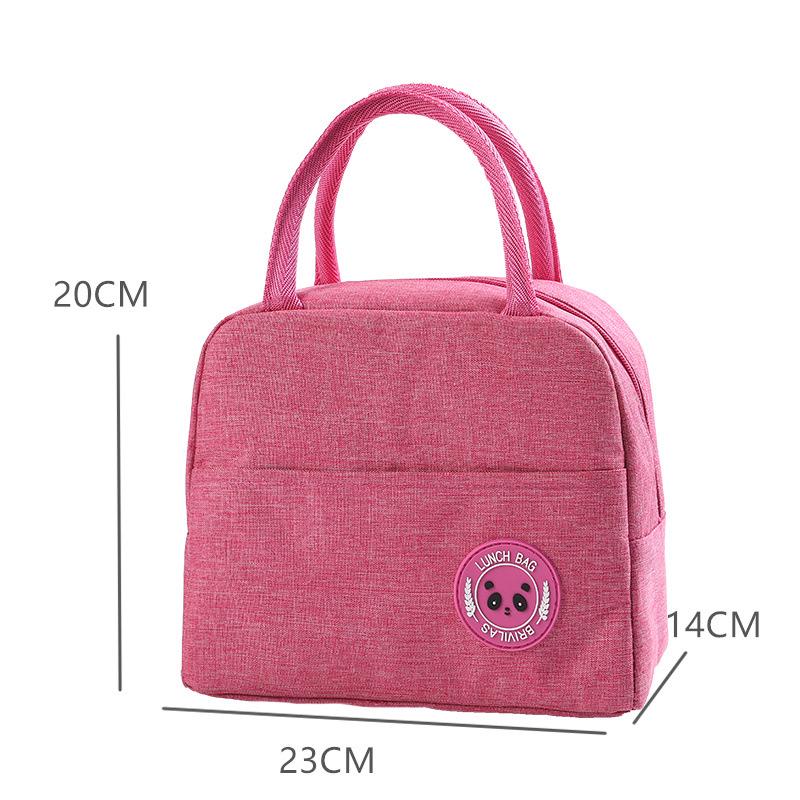 Handheld Large Capacity Oxford Cloth Insulated Lunch Bag for Students