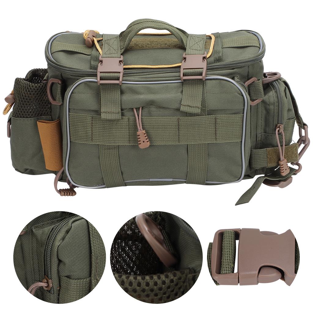 Fishing Bags Waterproof Large Capacity Fishing Storage Bags for Fishing Tools StorageArmy Green